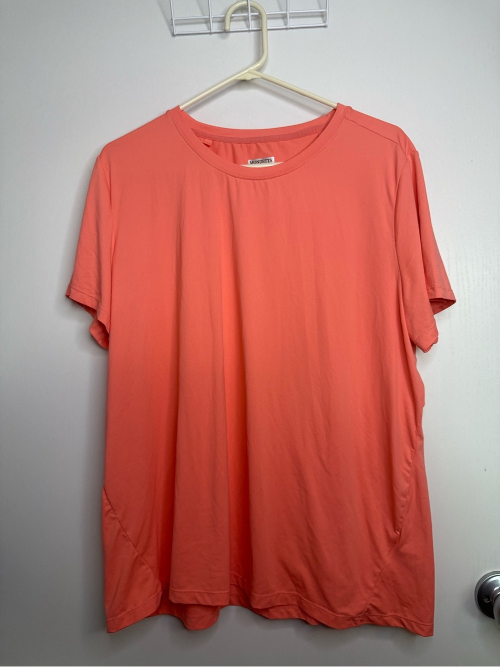Mondetta Women's Plus Size Coral Crew Neck Shirt XXL Activewear